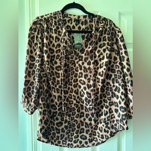 Torrid leopard print pleasant blouse